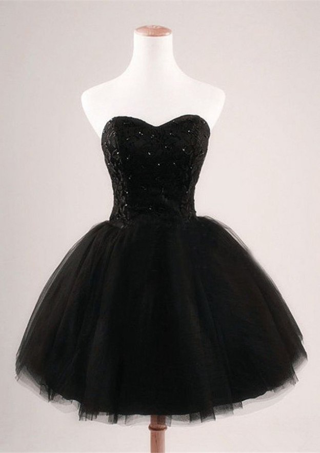 A-Line/Princess Strapless Sweetheart Corset Flared Mini Dresses Short Party Dresses