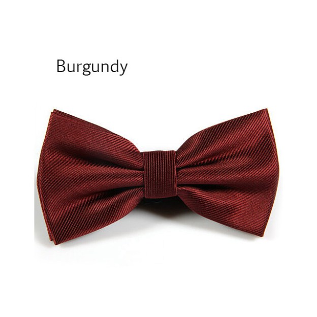 burgundy suede bow tie