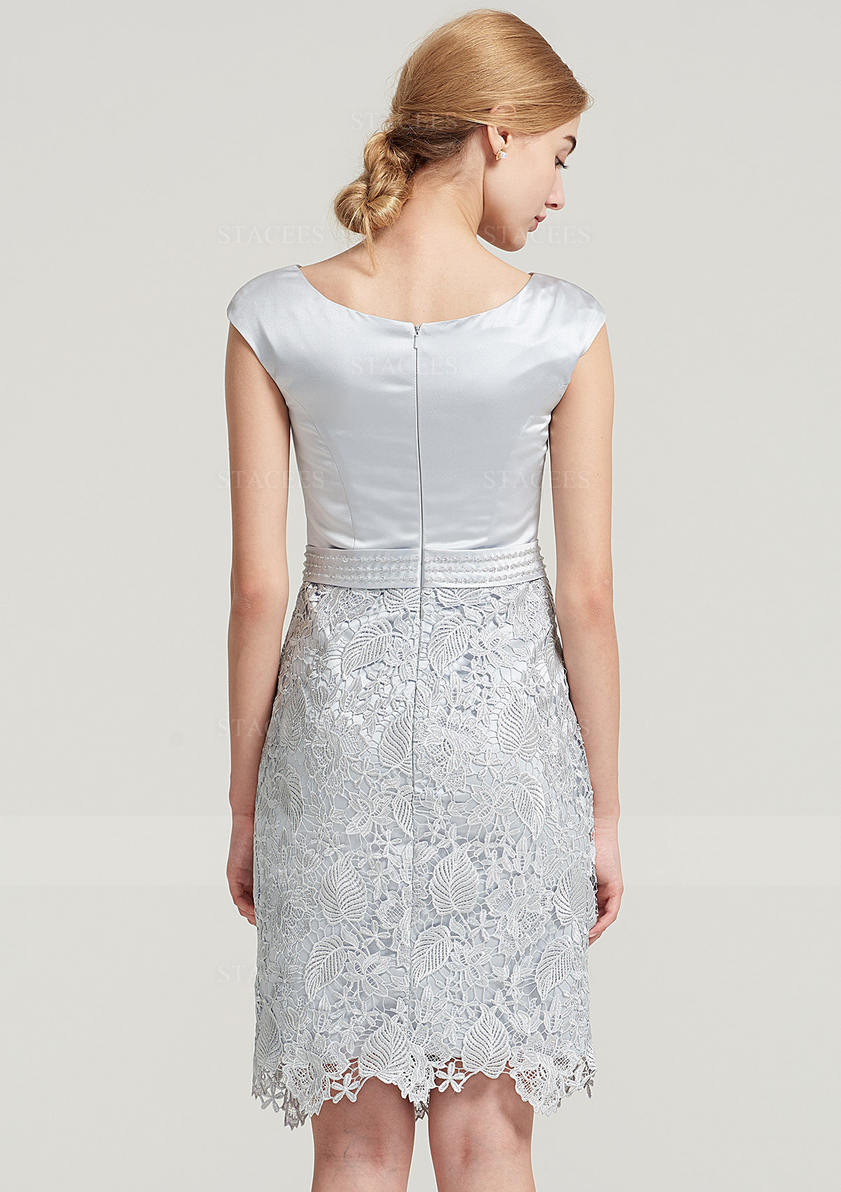 grey lace sheath dress Gray Ribbed Long Sleeves Corset Lace Up Dress – Haute Glam Boutique