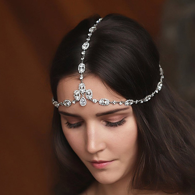 Zirconia Tiara Crown Gold Silver Color Headbands Brides Birthday Gift Zircon Headpieces Wedding Hair Accessories Bridal Jewelry