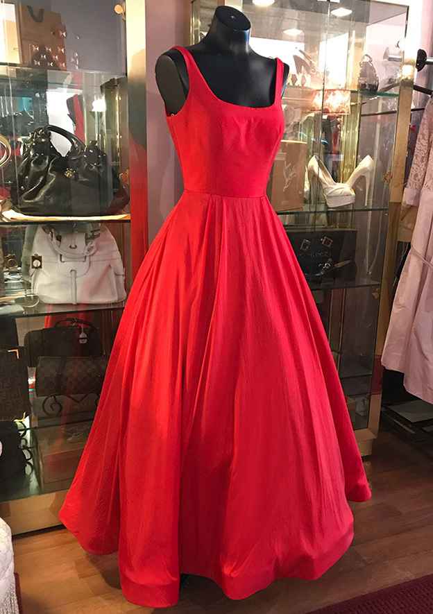 A-line Square Neckline Regular Straps Long/Floor-Length Satin Prom Dress - Prom Dresses - Stacees A-line Square Neckline Regular Straps Long/Floor-Length Satin Prom Dress - Prom Dresses - Stacees