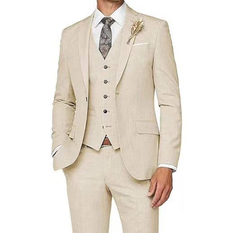 Notch Lapel 3 Piece Single Breasted Men's Prom Suit