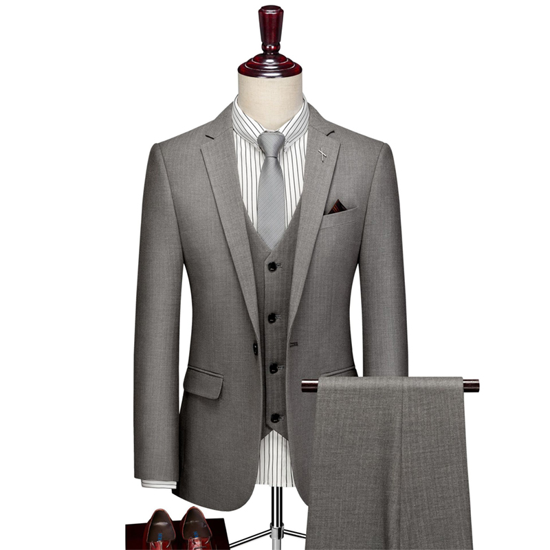 Notch Lapel 3 Piece Single Breasted Men's Wedding Suit 