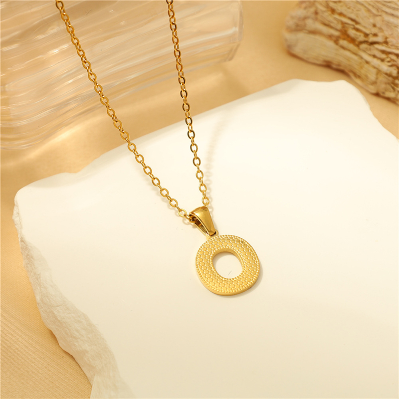 Exquisite Fancy Female Letter Stainless Steel Necklace