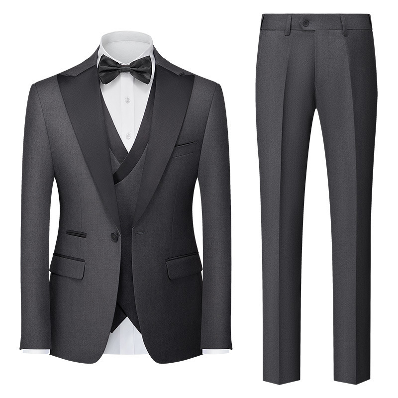Peak Lapel Single Breasted 3 Piece Men's Prom Suit