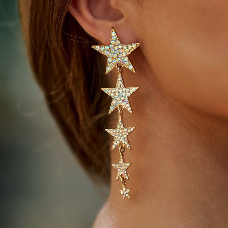 Gorgeous Stylish Girls' Alloy Earrings with Rhinestone
