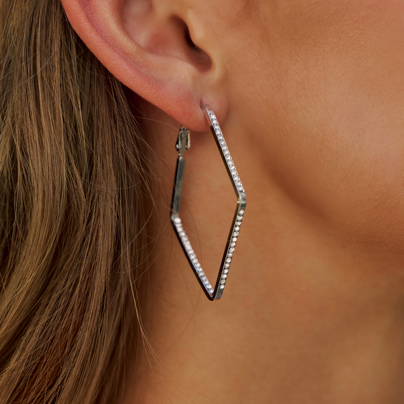 Attractif magnifique argent s925 zircon boucles d'oreilles 