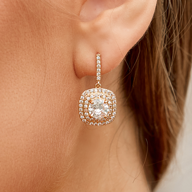 Attractive Gorgeous Romantic Earrings with Cubic Zirconia