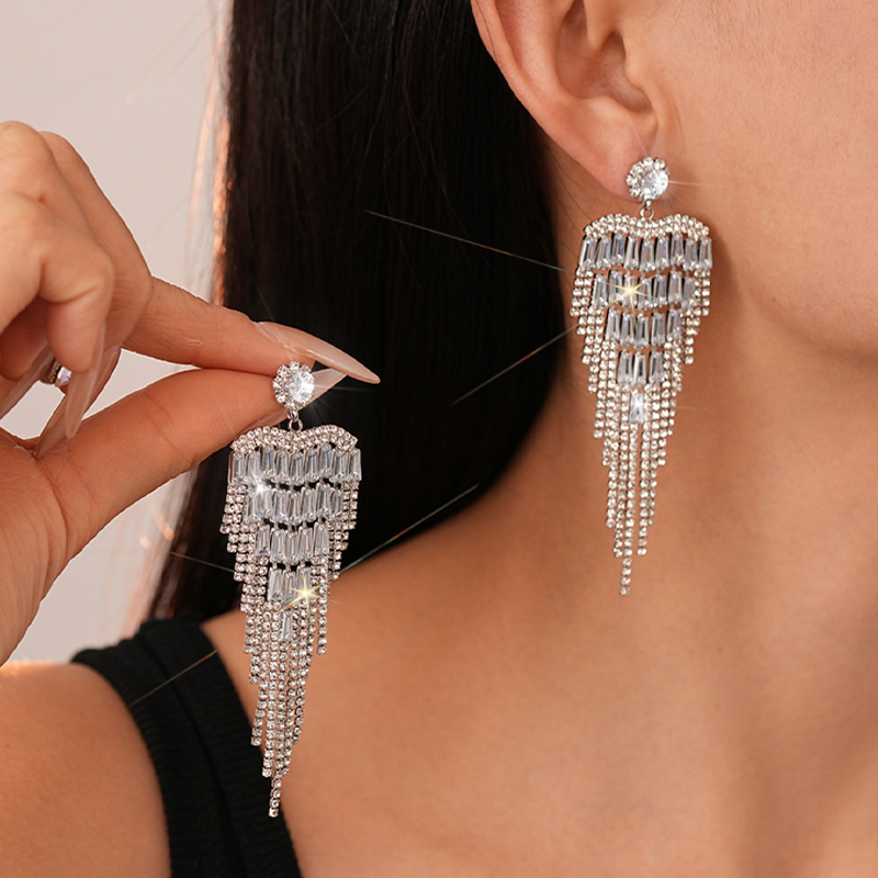 Attractive Charming Girls' Copper Earrings with Cubic Zirconia