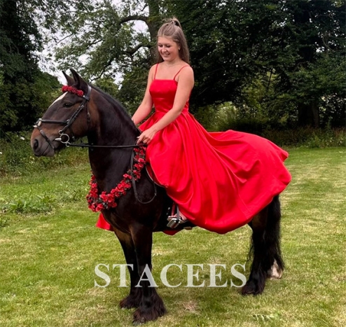 strapless open back dress Princess Off Shoulder Red Prom Dresses with 3D Flowers, Short Red Home